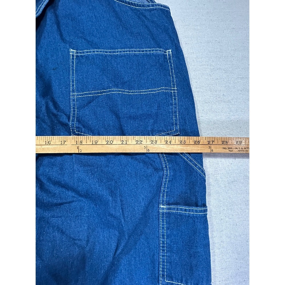 Big Smith Men's 44 Blue Denim Bibs WorkWear Carpenter‎ Construction Jeans - Picture 11 of 11